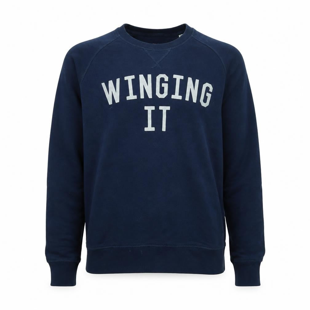 Stella Stanley Mens Blue Cotton Pullover Sweatshirt Size M - Winging It