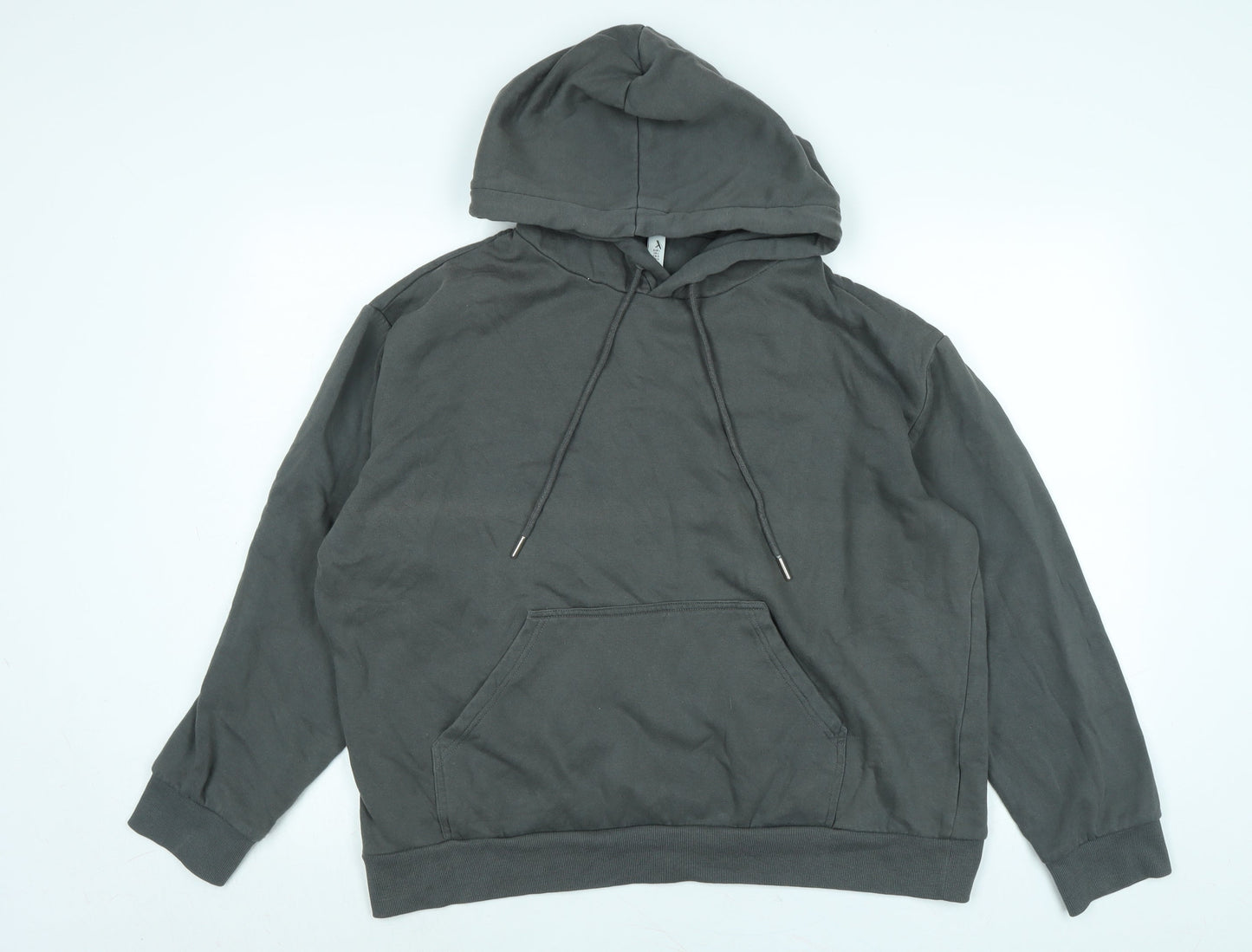 H&M Womens Grey Cotton Pullover Hoodie Size L