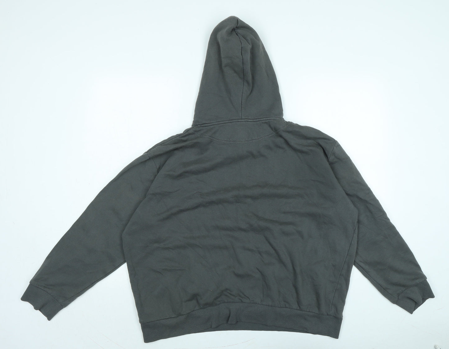 H&M Womens Grey Cotton Pullover Hoodie Size L