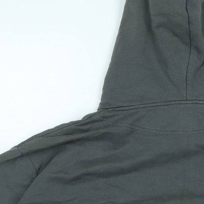 H&M Womens Grey Cotton Pullover Hoodie Size L