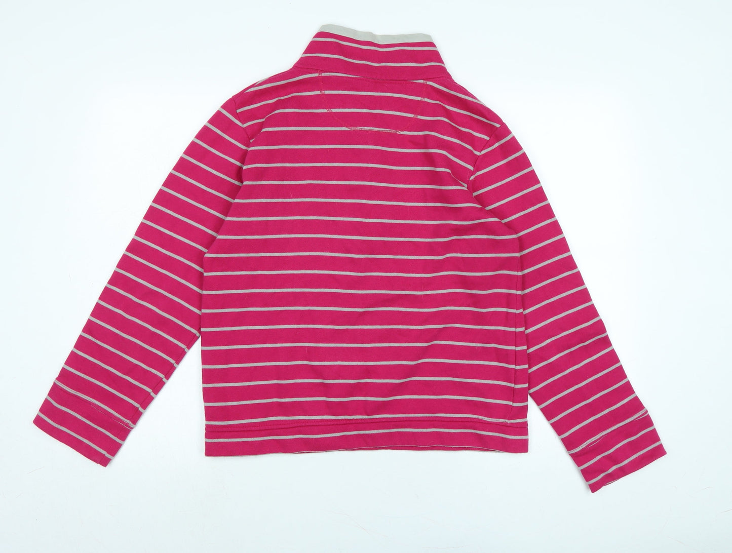 Marks and Spencer Womens Pink Cotton Pullover Sweatshirt Size 12 Zip