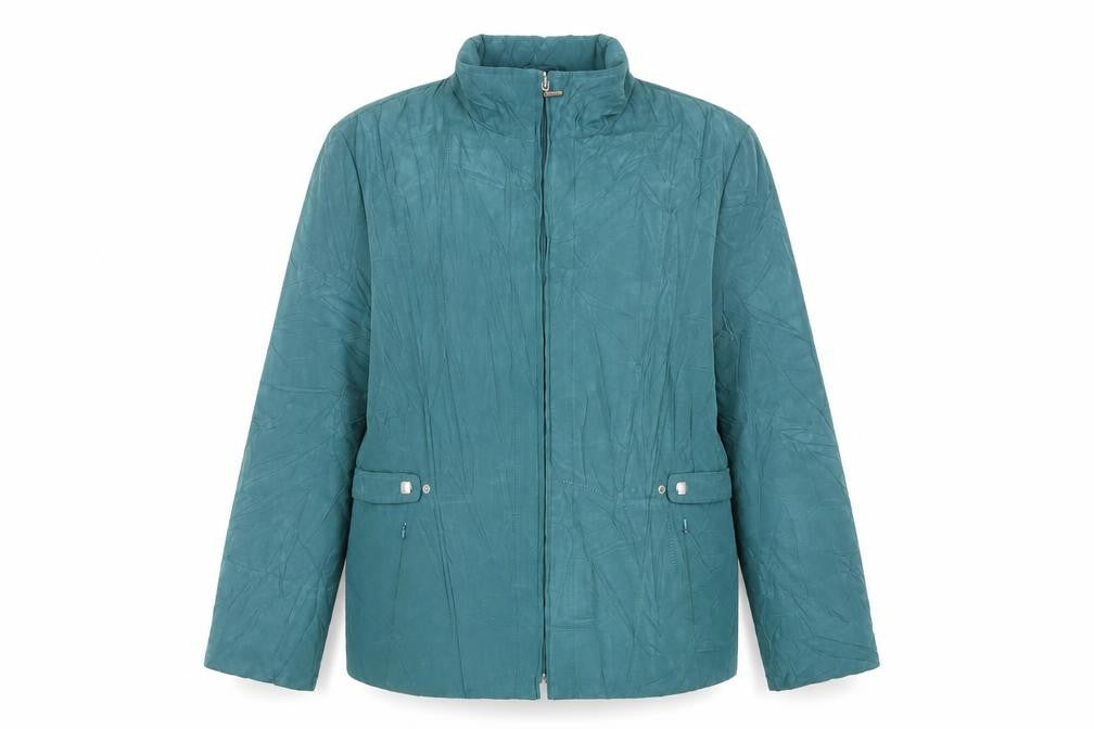 Klass Womens Green Jacket Size L Zip - Zipped Pockets