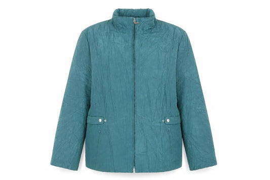 Klass Womens Green Jacket Size L Zip - Zipped Pockets