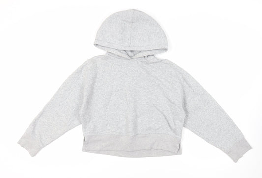 Zara Womens Grey Cotton Pullover Hoodie Size S Pullover