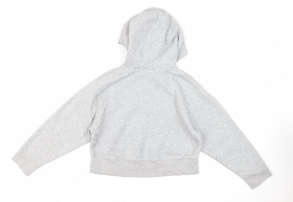 Zara Womens Grey Cotton Pullover Hoodie Size S Pullover