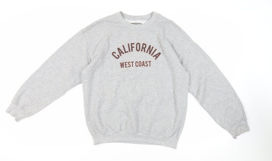 PRETTYLITTLETHING Womens Grey Cotton Pullover Sweatshirt Size S Pullover - California