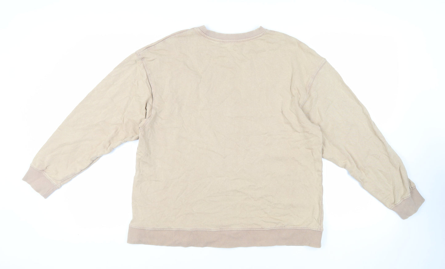 Zara Womens Beige Cotton Pullover Sweatshirt Size S Pullover