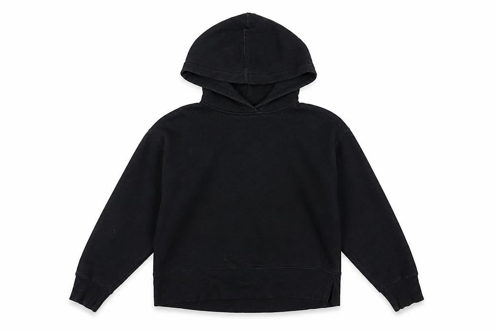 Zara Womens Black Cotton Pullover Hoodie Size S Pullover