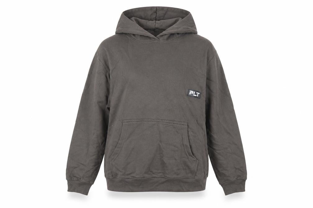 PRETTYLITTLETHING Womens Brown Cotton Pullover Hoodie Size 10 Pullover - Logo Pockets
