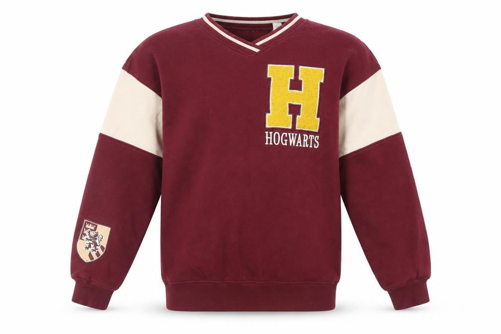 H&M Girls Red Cotton Pullover Sweatshirt Size 12-13 Years Pullover - Harry Potter Hogwarts