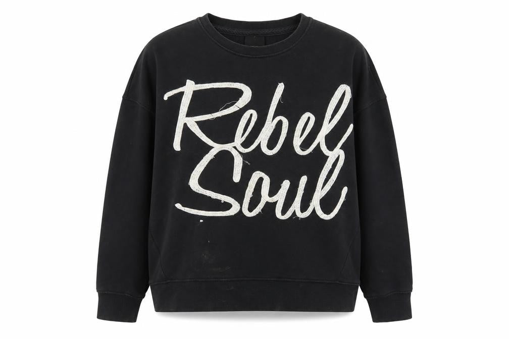 Only Womens Black Cotton Pullover Sweatshirt Size L Pullover - Rebel Soul