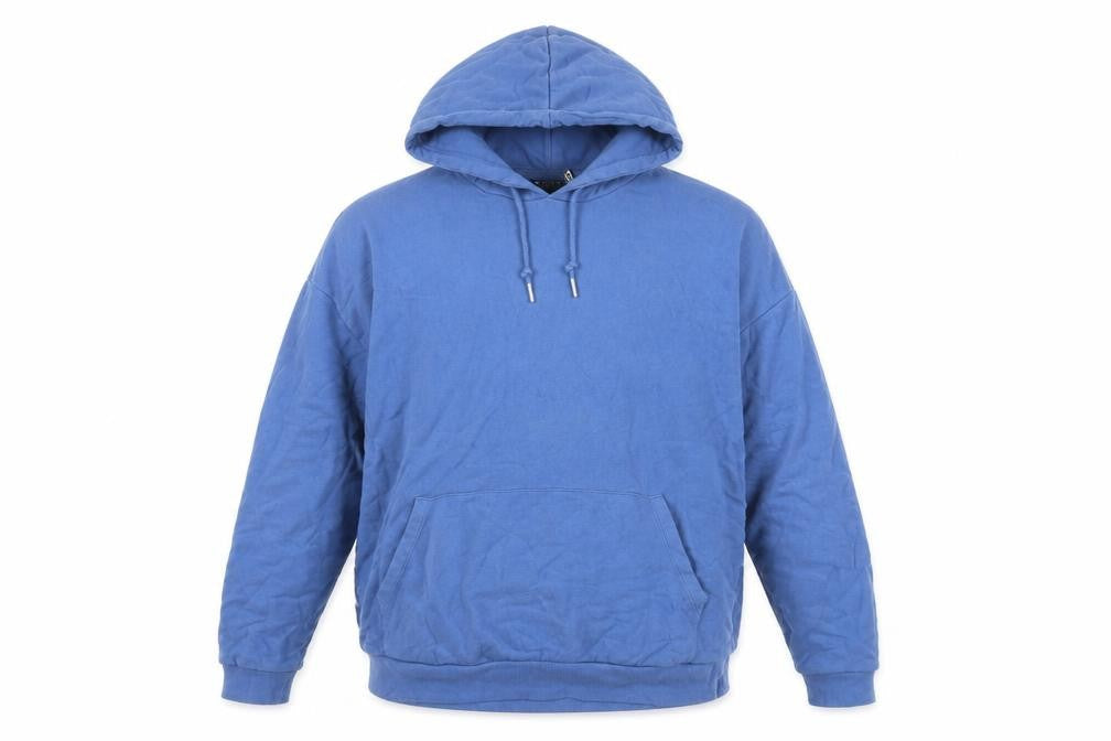 ASOS Mens Blue Cotton Pullover Hoodie Size L - Pockets