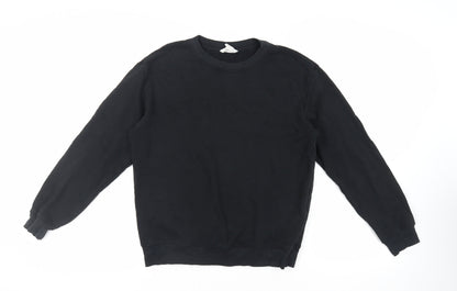 H&M Womens Black Cotton Pullover Sweatshirt Size S Pullover