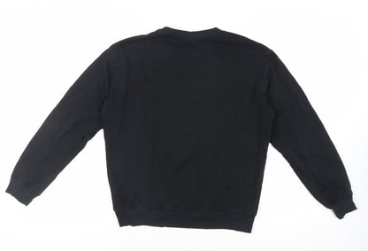 H&M Womens Black Cotton Pullover Sweatshirt Size S Pullover