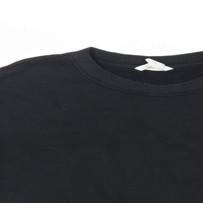 H&M Womens Black Cotton Pullover Sweatshirt Size S Pullover