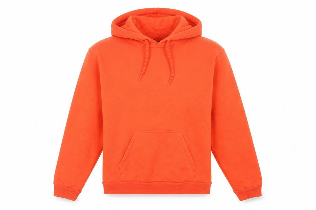 Topshop Womens Orange Polyester Pullover Hoodie Size 6 Pullover - Pockets