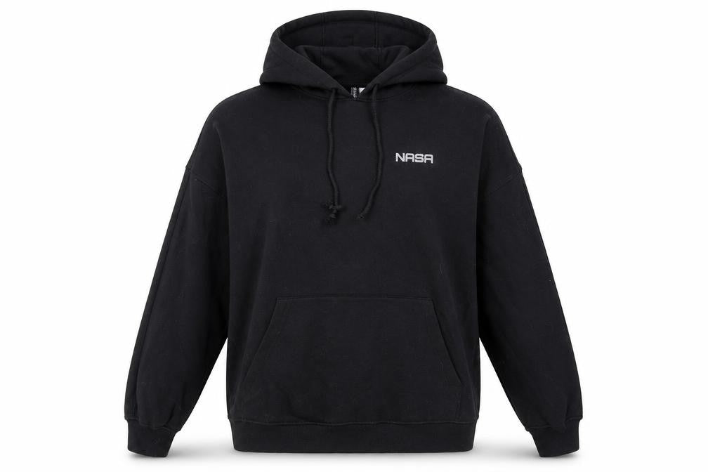 Divided by H&M Womens Black Cotton Pullover Hoodie Size S Pullover - NASA