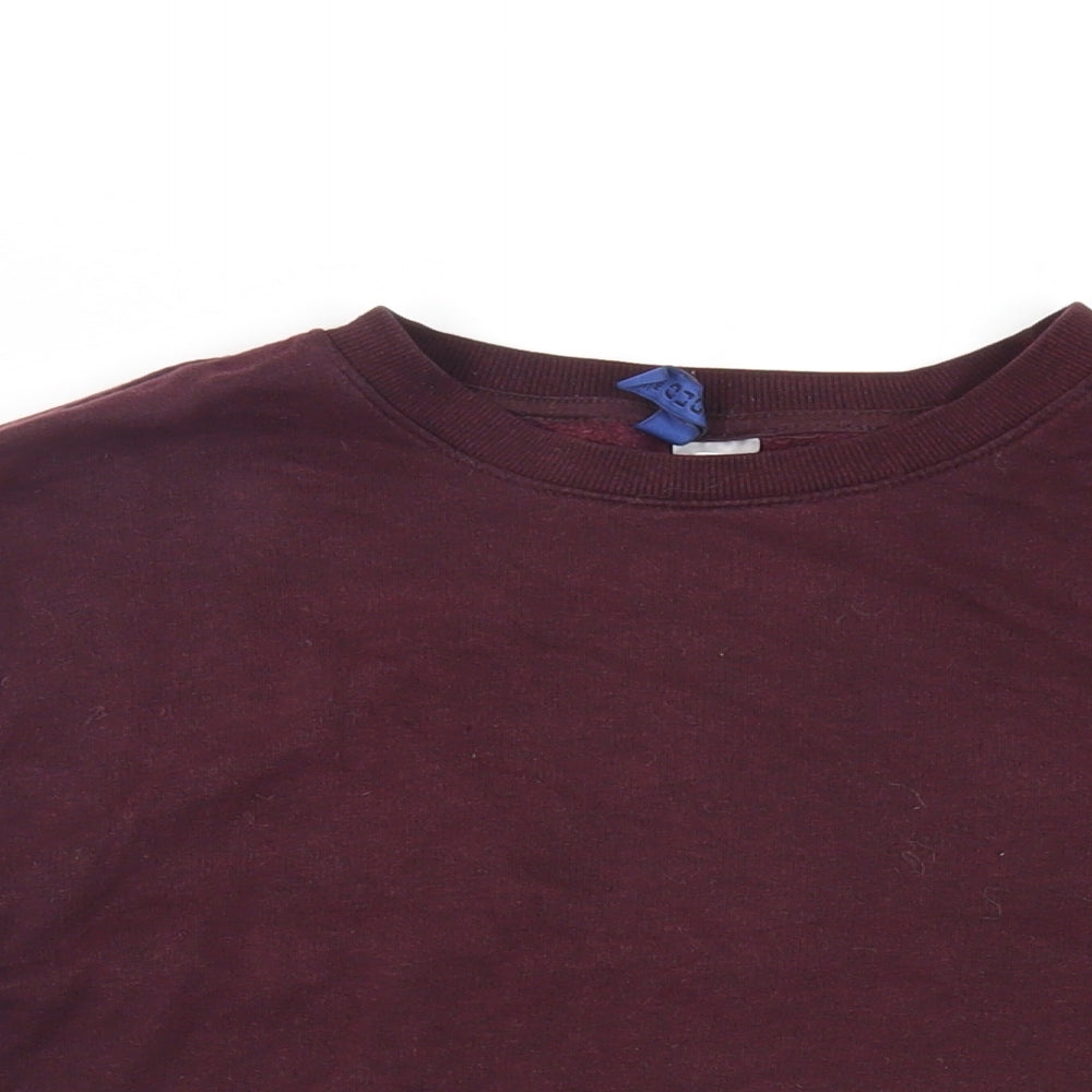 H&M Mens Purple Cotton Pullover Sweatshirt Size XS