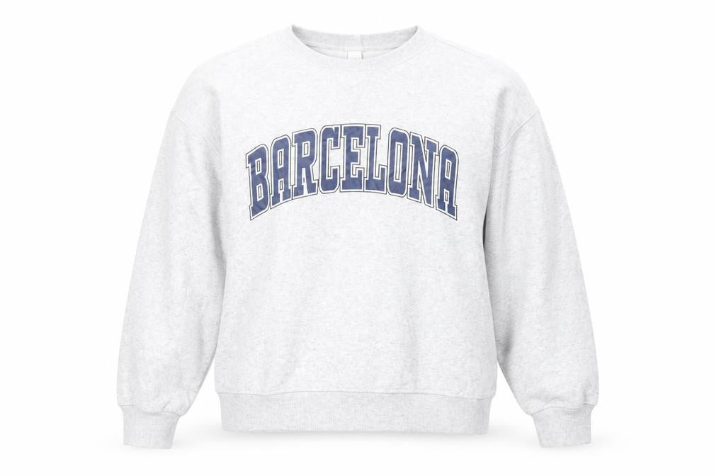 H&M Womens Grey Cotton Pullover Sweatshirt Size S Pullover - Barcelona