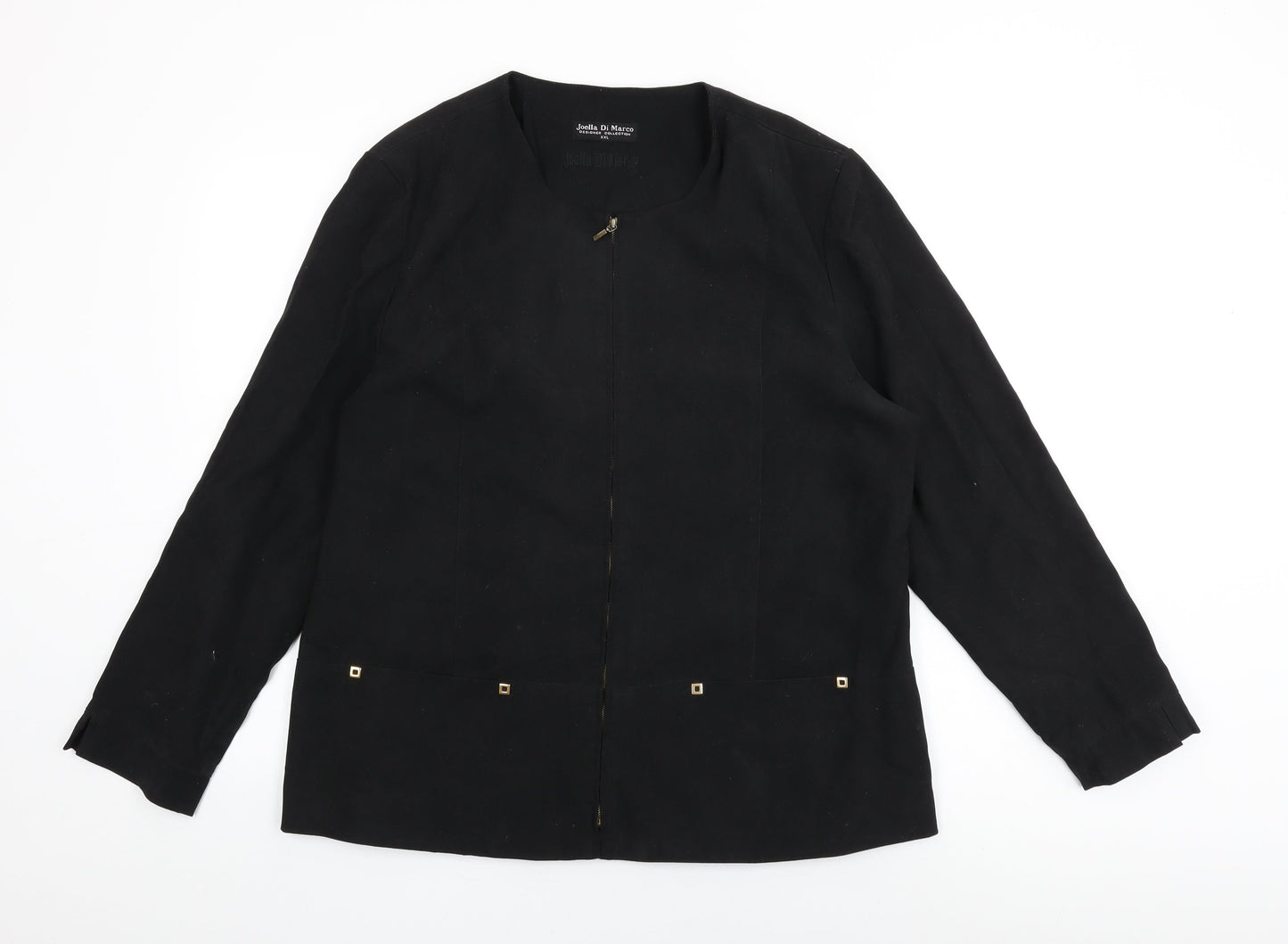 Joella Di Marco Womens Black Jacket Size 2XL Zip
