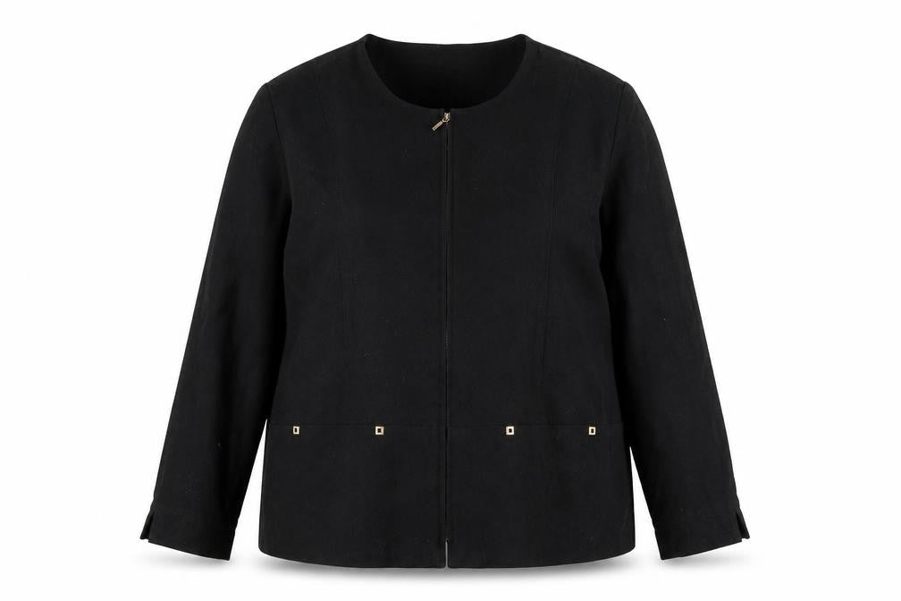 Joella Di Marco Womens Black Jacket Size 2XL Zip