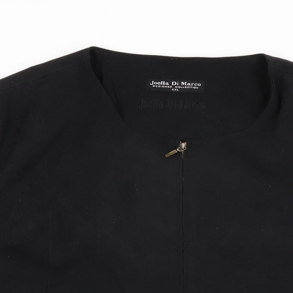 Joella Di Marco Womens Black Jacket Size 2XL Zip