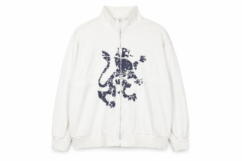 Daniel Lei Mens White Cotton Full Zip Sweatshirt Size XL