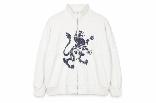 Daniel Lei Mens White Cotton Full Zip Sweatshirt Size XL