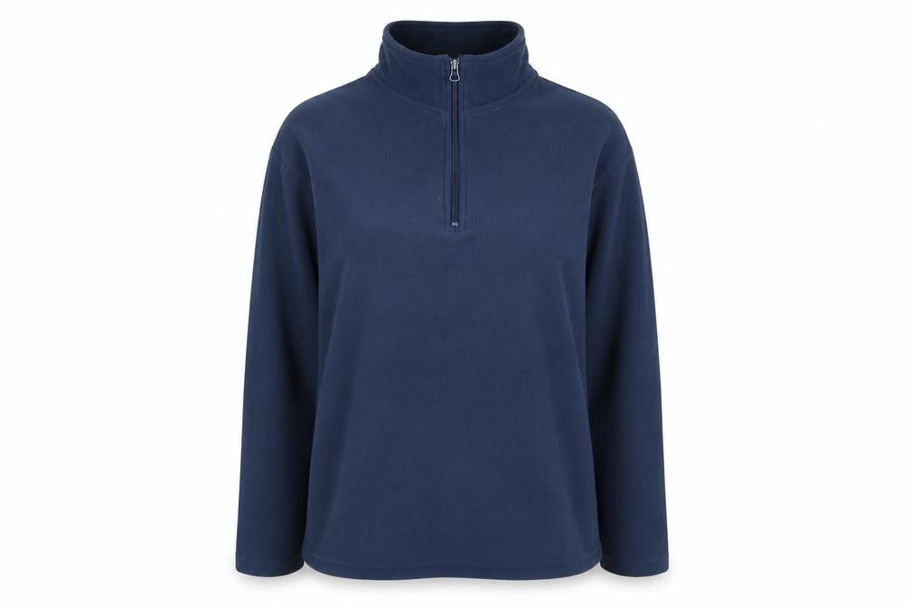 Avenue Womens Blue Polyester Pullover Sweatshirt Size M Zip