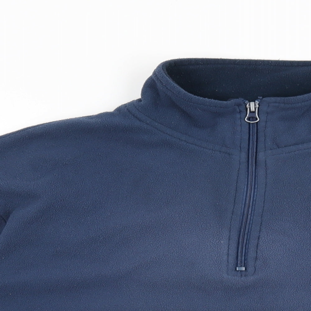 Avenue Womens Blue Polyester Pullover Sweatshirt Size M Zip