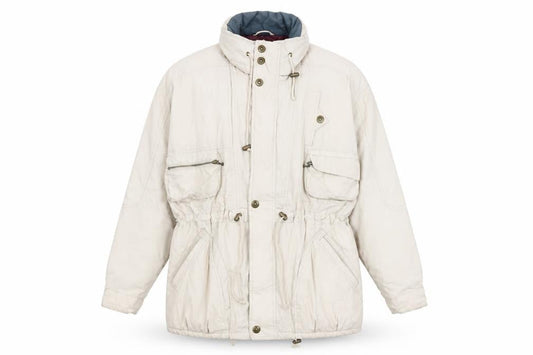 Casual Club Mens Beige Overcoat Coat Size L Zip
