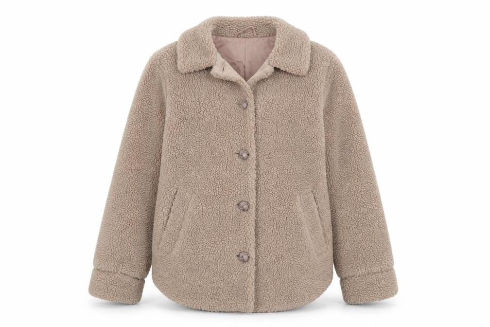 H&M Womens Beige Jacket Coat Size 8 Button
