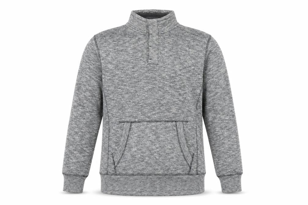 Easy Mens Grey Cotton Pullover Sweatshirt Size M