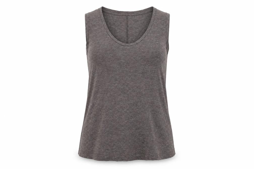 Arabella & Addison Womens Brown Viscose Basic Tank Size 12 Round Neck