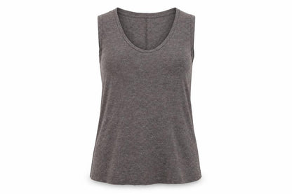 Arabella & Addison Womens Brown Viscose Basic Tank Size 12 Round Neck