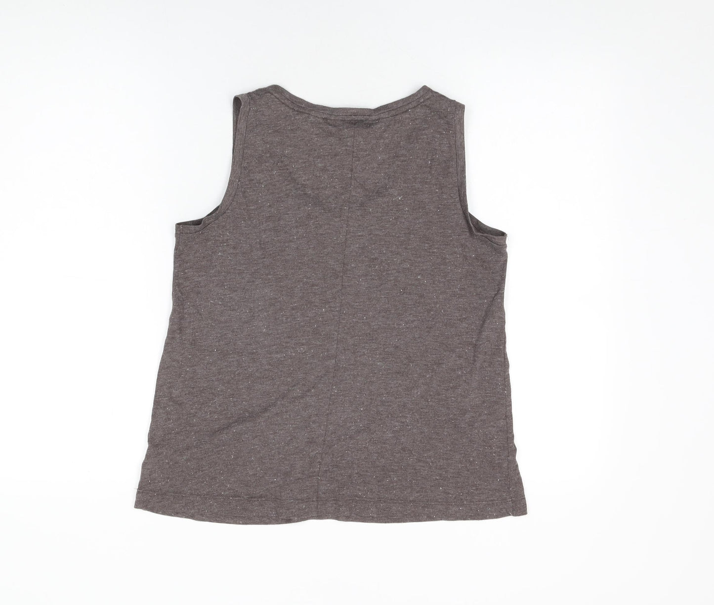 Arabella & Addison Womens Brown Viscose Basic Tank Size 12 Round Neck