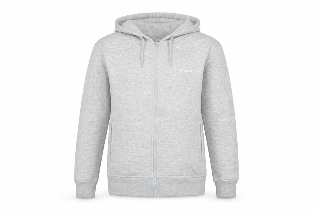 LA Gear Womens Grey Polyester Full Zip Hoodie Size 10 Zip