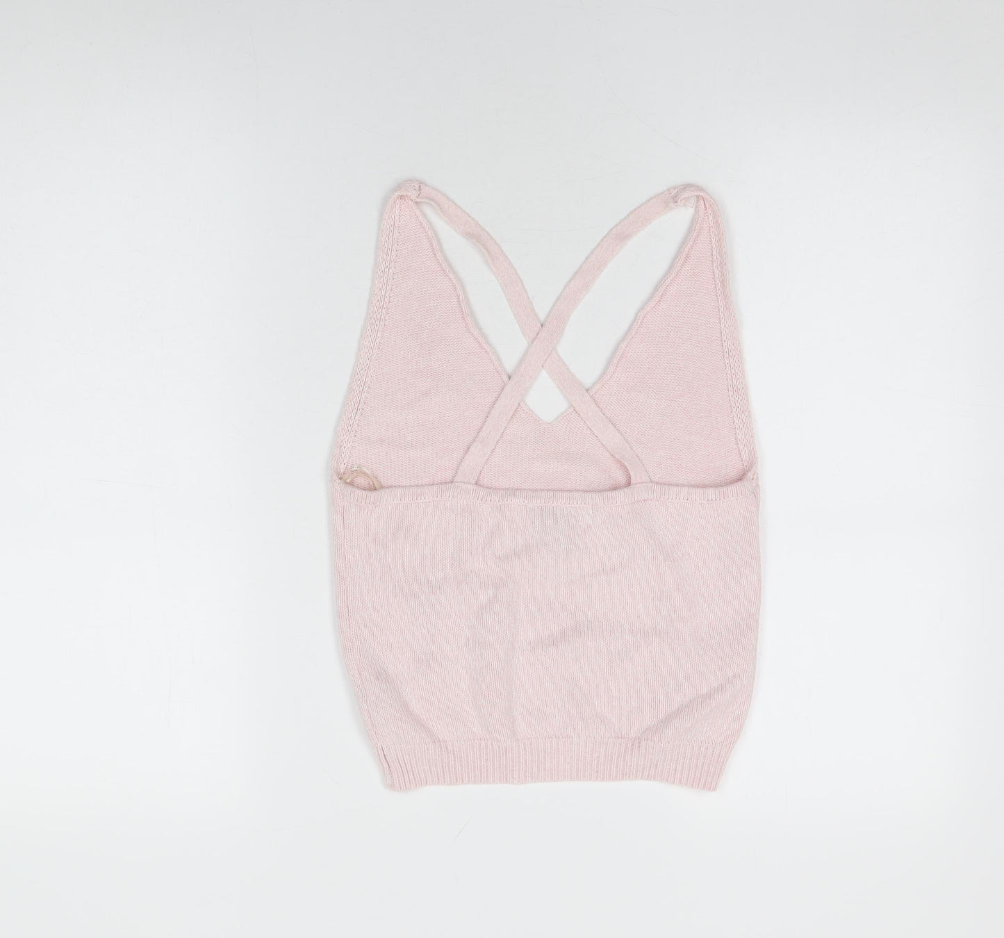 FOREVER 21 Womens Pink Cotton Basic T-Shirt Size M V-Neck