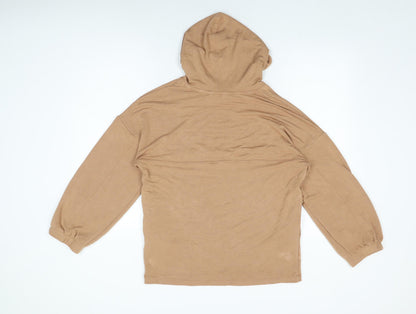 Marks & Spencer Womens Beige Polyester Pullover Hoodie Size 8 Pullover