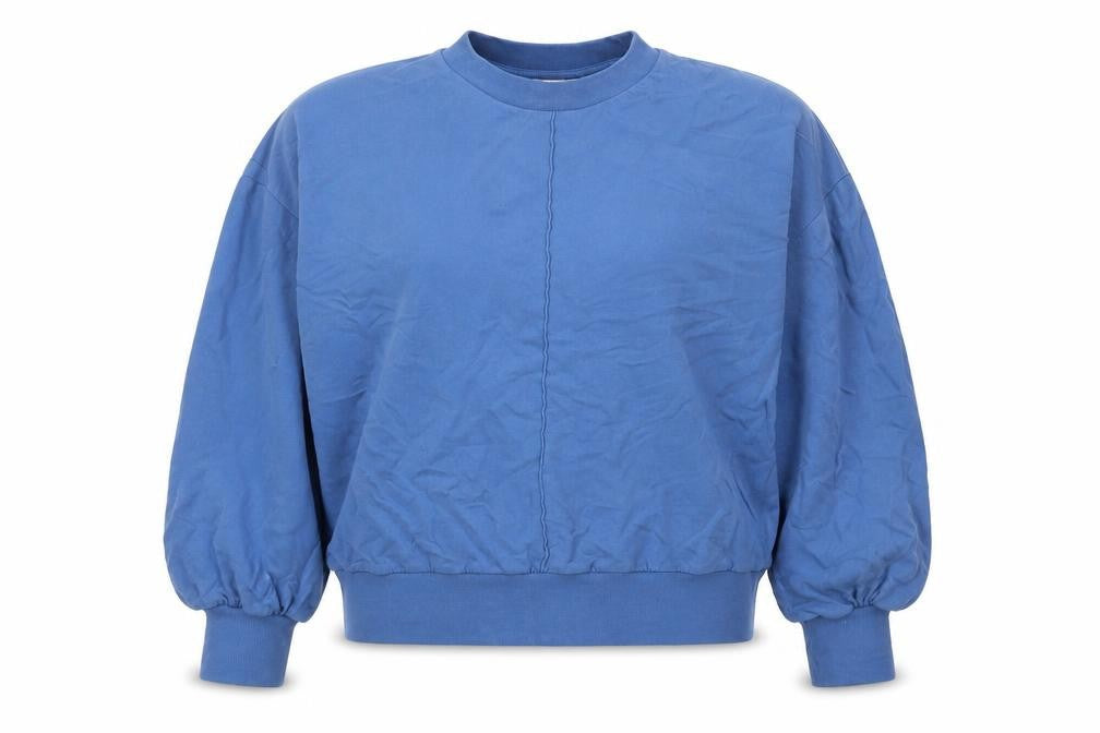 Warehouse Womens Blue Cotton Pullover Sweatshirt Size XS Pullover
