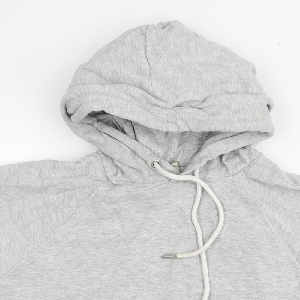 H&M Womens Grey Cotton Pullover Hoodie Size L Pullover
