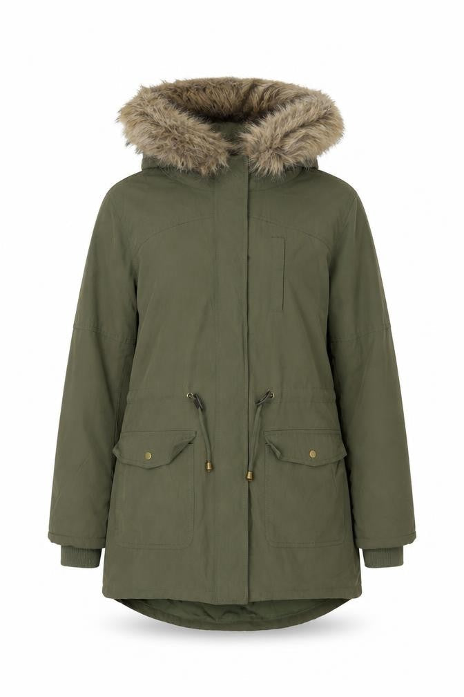Oasis Womens Green Parka Jacket Size M Zip