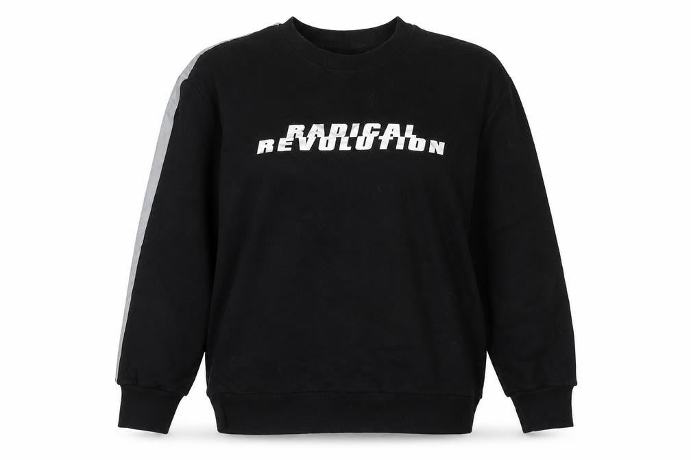 FOREVER 21 Womens Black Cotton Pullover Sweatshirt Size S Pullover - Reflective Radical Revolution