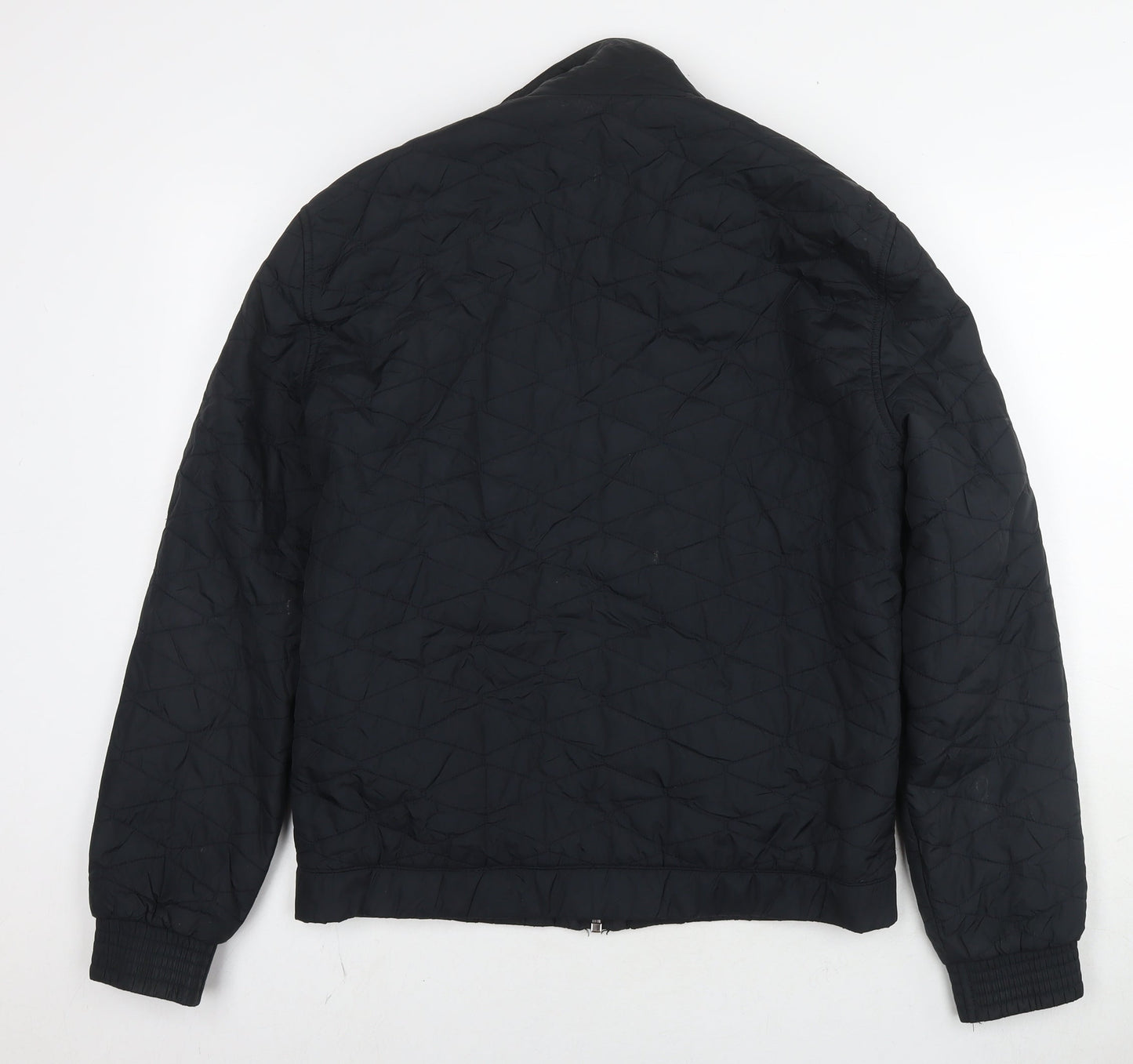 Marks and Spencer Mens Black Quilted Jacket Size M Zip