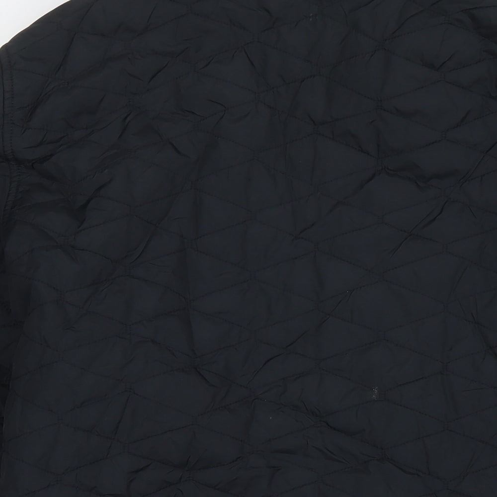 Marks and Spencer Mens Black Quilted Jacket Size M Zip