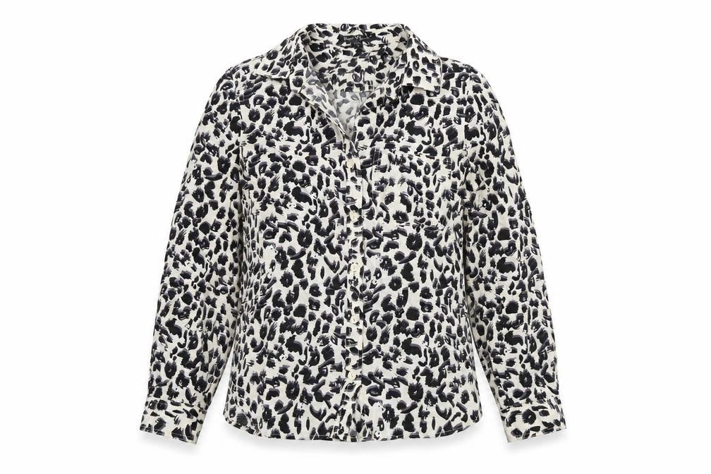 Velvet Heart Womens Multicoloured Animal Print Viscose Basic Button-Up Size S Collared - Leopard Print