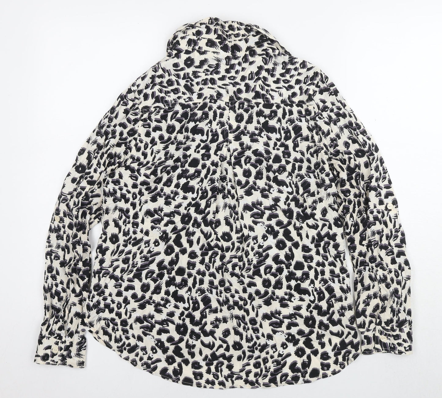 Velvet Heart Womens Multicoloured Animal Print Viscose Basic Button-Up Size S Collared - Leopard Print