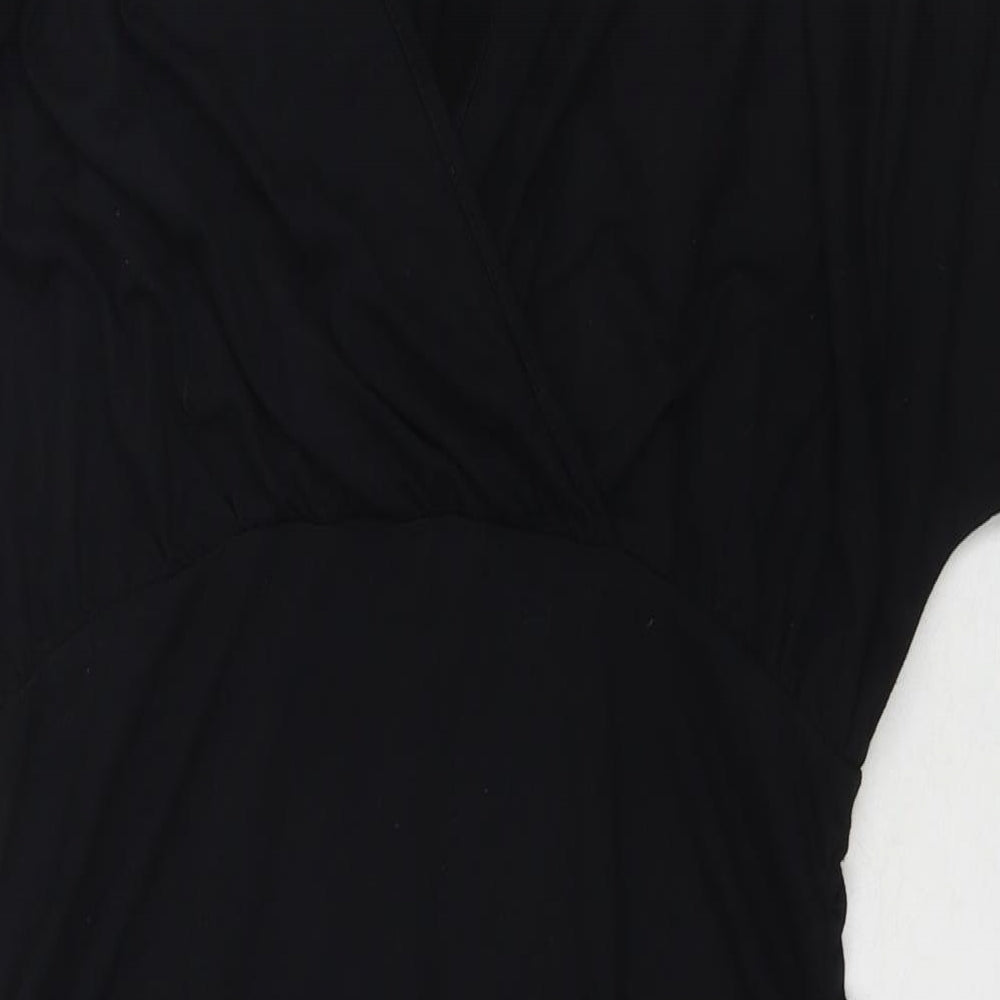 Mama:licious Womens Black Polyester A-Line Size L V-Neck Pullover