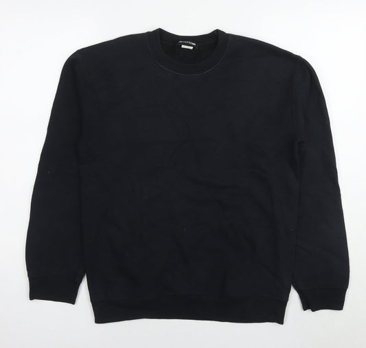 PRETTYLITTLETHING Womens Black Cotton Pullover Sweatshirt Size S Pullover