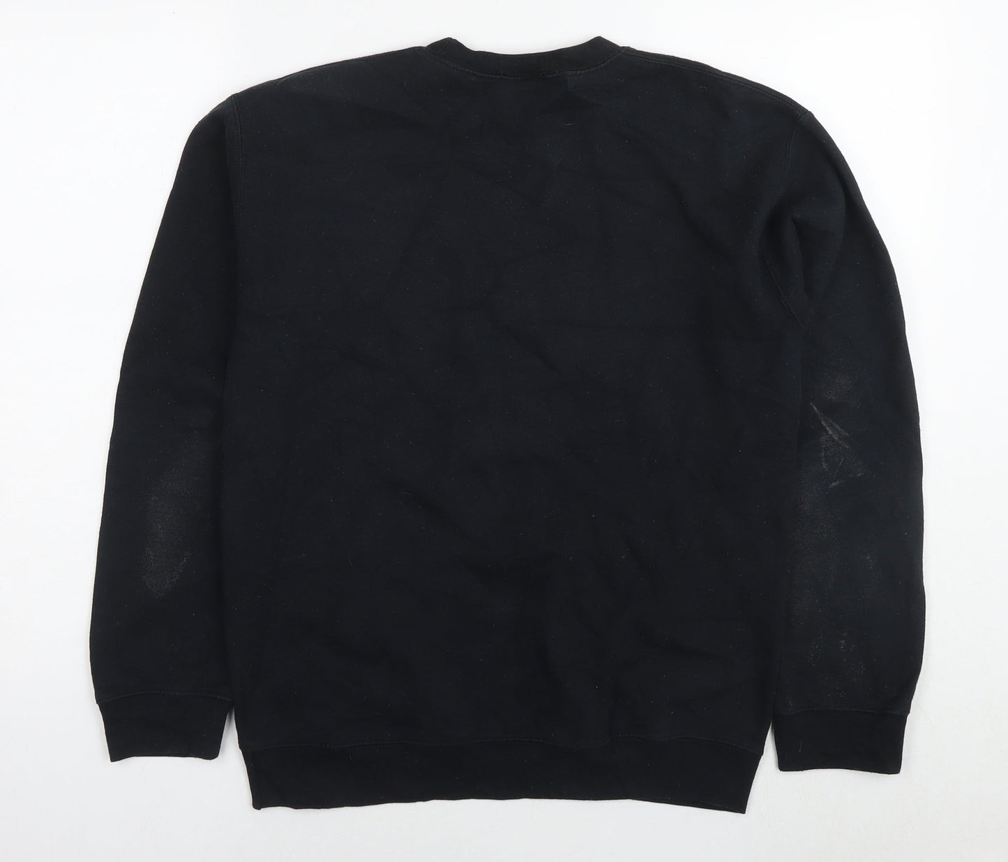 PRETTYLITTLETHING Womens Black Cotton Pullover Sweatshirt Size S Pullover
